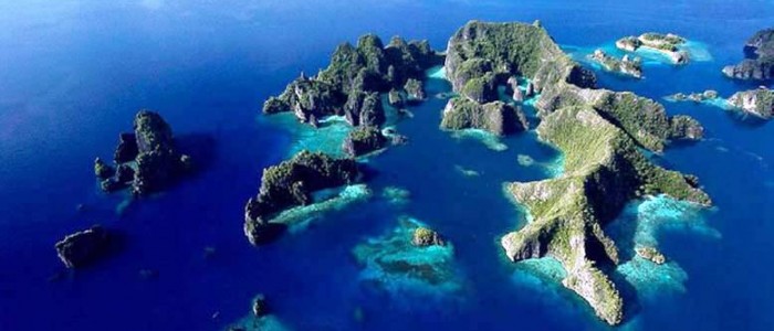 Vu aérienne des Archipels Indonésiens